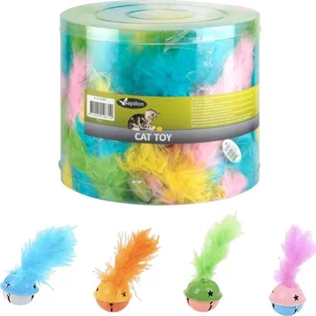 Hračka pro kočku Rolnička s peříčkem