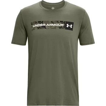 Pánské Tričko s krátkým rukávem UNDER ARMOUR UA CAMO CHEST STRIPE SS 1376830-390 – Zelená S