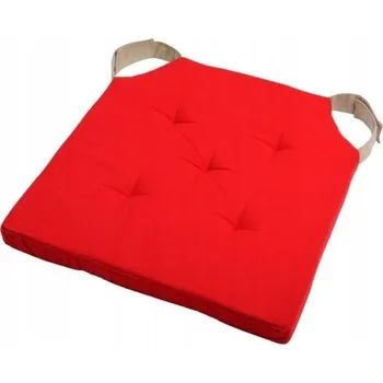 Podsedák Polštář na židli DUO 38x38 ČERVENÁ BÉŽOVÁ Prošívaná SUCHÝ ZIP Zahradní zahrada