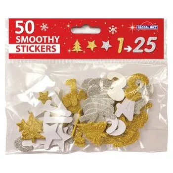 Vánoce samol. GG vánoční pěnová SMS 290008 Advent Numbers Silver/Gold