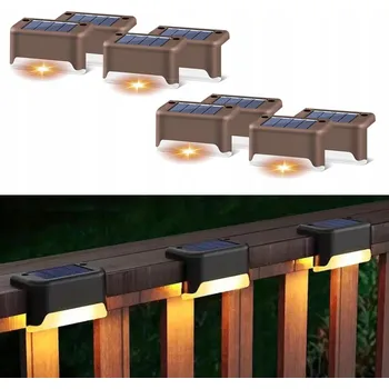 Venkovní osvětlení Solární Lampa Rohová s 8 LED diodami pro zahradu, Soumrakový senzor