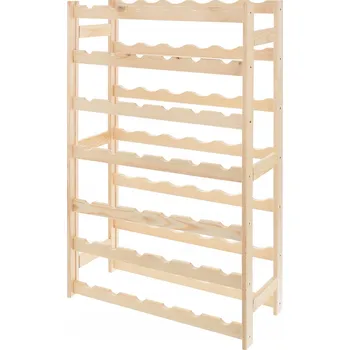Stojan na víno Regál na víno dřevěný stojan na 42 lahví police