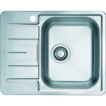 Alveus Line 60 Satin nerezový obdélníkový dřez 615x500x160 mm s odkládací plochou a otvorem na baterii - dřez vpravo