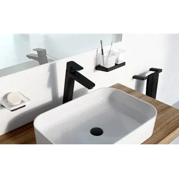 Ravak Umyvadlová pileta pevná černá - neuzavíratelná