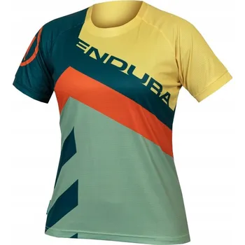 Dámské tričko ENDURA Dámské tričko SingleTrack Print Tee LTD modro-žluté L