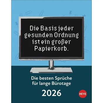 Komiks pro dospělé Die besten Sprüche für lange Bürotage Tagesabreißkalender 2026 - Heye