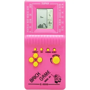 Herní konzole Brick Game Super retro herní konzole, 9999 her - Růžová, nová