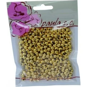 Dětské navlékací korálky Korálky 6mm zlaté plastové 50 g