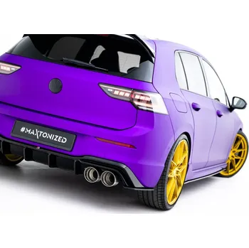 Auto-moto Splittery zadní boční Street Pro V.2 Volkswagen Golf R Mk8 / Mk8 Facelift černo červené