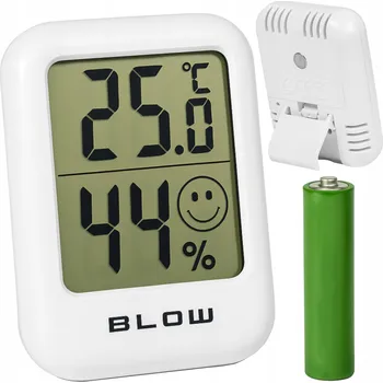 MINI TEPLOMĚR VLHKOMĚR S GRAFICKÝM ZOBRAZENÍM NA BATERIE MAGNET STOJÁNEK BLOW TH304