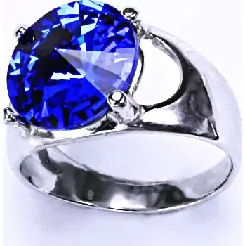 Prsten Stříbrný prsten krystal Swarovski Saphire - T1188 (Stříbrný prsten se Swarovski krystalem)
