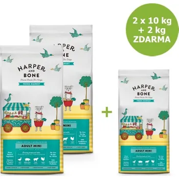 Krmivo pro psa Harper and Bone Dog Adult Mini čerstvé z trhu x 10 kg + 2 kg ZDARMA + Doprava ZDARMA