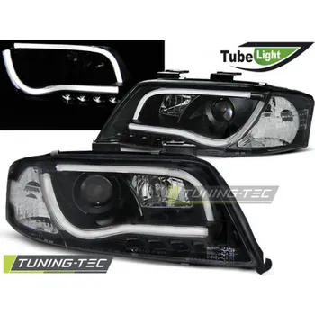 Přední světlomet Tuning-Tec Přední čirá LED světla Audi A6 (2001 - 2005) - Tube Light - černé