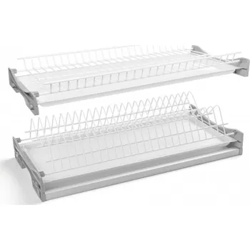 Odkapávač na nádobí Odkapávač GTV BASIC 3, dvoupatrový, skříňka 400, na desky 16 - 18 mm, 2x vana, bílá