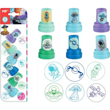 Dětské razítko Razítka pro děti mix Vesmír UFO 6 Ks