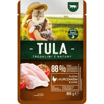 Krmivo pro kočku Tula mokré Krmivo pro kočky filety s kuřecím masem v omáčce 85g kapsička