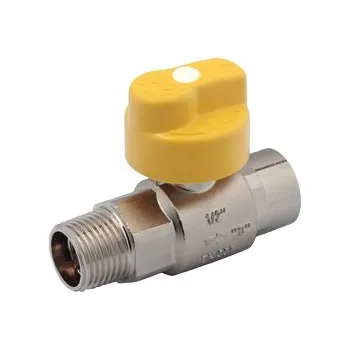 Ventil OMB Plynový protipožární bezpečnostní kohout přímý s motýlem 1/2" MF