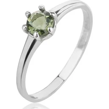 Řetízek Šperky Jan Kos Jan Kos jewellery Stříbrný prsten s vltavínem 32106341