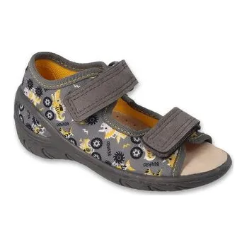 Chlapecké bačkory 063X012 25 - SUNNY chlapecké sandálky Befado šedé 063PX012_27