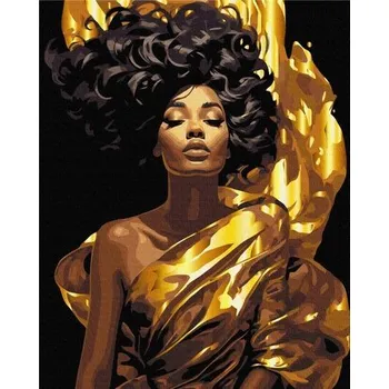 Set školních potřeb Malowanie po numerach 40x50cm - Królowa w złocie