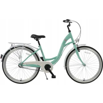 Dětské kolo Městské kolo Kands 26 Giulia miętowo-biały mat r23 rám 15 palců, kolo 26" zelené