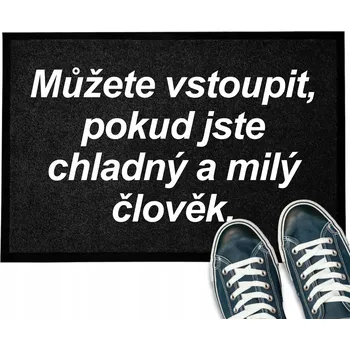 Rohožka VSTUPNÍ ROHOŽKA ČERNÁ PŘED DVEŘE HIT NÁPIS VSTUP POUZE PRO POHODÁŘE