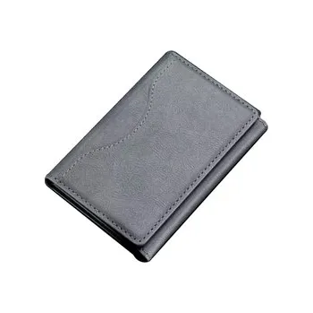 Peněženka Pouzdro MagSafe na kreditní karty s funkcí stojánku, 6 slotů na kartu, šedá