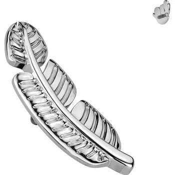 Piercing Šperky4U Náhradní ozdoba peříčko k dermálu / labretě TITAN, 1,2 mm - TIT1565