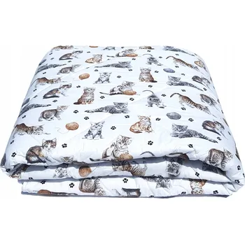 přikrývka Letní přikrývka lehká prodyšná tenká 160x200 bavlněná koťata kočky kot