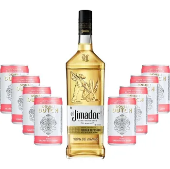 Likér Párty Set El Jimador Reposado 0,7l 38% + 8× Double Dutch Pink grapefruit soda 0,15l