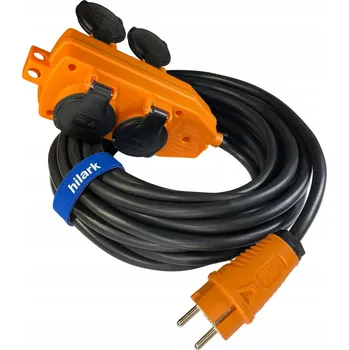 Napájecí kabel Prodlužovací Kabel s vypínačem Hilark 20 m, 4 ks, černý