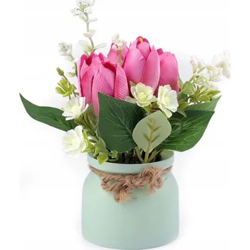umělá květina Umělé tulipány v květináči