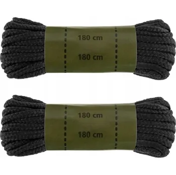 Pracovní obuv Polyesterové tkaničky do bot Mil-Tec 180 cm - Černé