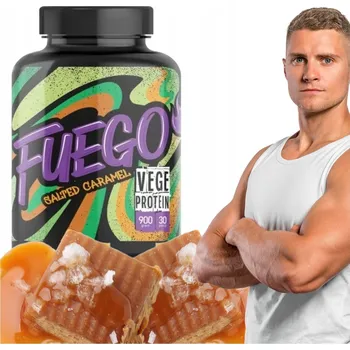 Protein Protein rostlinné bílkoviny FUEGO prášek 900 g příchuť slaný karamel