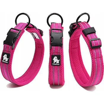 Obojek pro psa Materiálový obojek pro psa s odrazkou Truelove vel. M