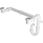 Bruckner Dřezový sifon s odbočkou 6/4"; výškově a délkově stavitelný; DN40; bílá