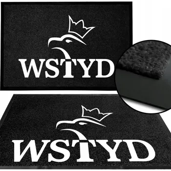 Rohožka VSTUPNÍ ROHOŽKA MONOCHROM ČERNÁ PŘED DVEŘE 40X60 DO DOMU VZOR