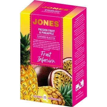 Čaj JONES Black Passionfruit & Pineapple přebal 25x2g