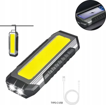 COB DÍLENSKÁ SVÍTILNA LAMPA AKUMULÁTOR POWERBANKA