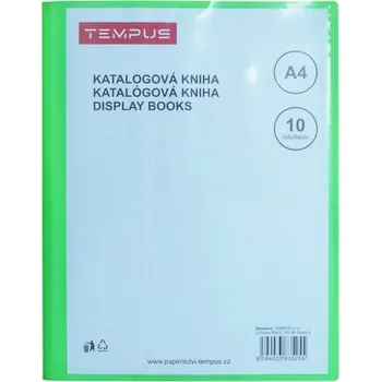 Archivační box katalogová kniha Tempus 10 listů zelená