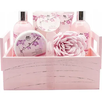 Kosmetická sada BCS DŘEVĚNÝ KOŠ DÁRKOVÁ SADA SVÁTEK MATEK KOSMETICKÝCH PŘÍPRAVKŮ NA TĚLO KOUPELE