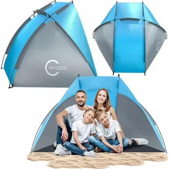 Stan Plážový stan Carruzo Modrý samorozkládací modrý 130 cm x 210 cm x 90 cm
