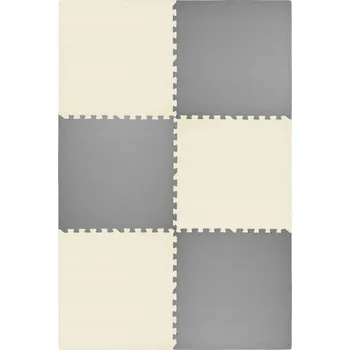 PĚNOVÁ PODLOŽKA HUMBI PĚNOVÉ PUZZLE VODĚODOLNÉ TMAVĚ ŠEDÁ KRÉMOVÁ 180X120
