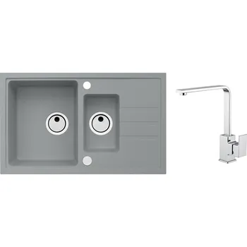 Granitový dřez Alveus SET ALVEUS Intermezzo 70/81 + BATERIE RENO obdélníkový granitový dřez 780 x 480 mm v setu s baterií