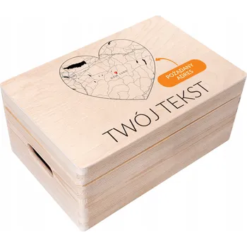 Obraz Krabička s adresou a dárek k narozeninám, výročí svatba, gravírování 30x20