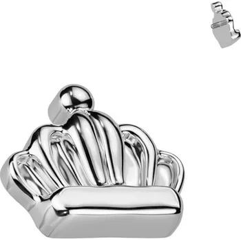 Piercing Šperky4U Náhradní ozdoba korunka k dermálu / labretě TITAN, 1,2 mm - TIT1567
