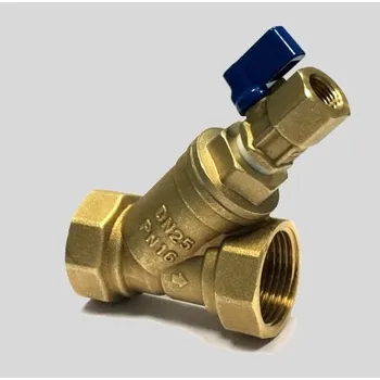 Eco produkty Mosazný šikmý filtr 6/4" s nerez sítkem a s odkalovacím ventilem 1/4" (Odkalovací filtr 6/4")