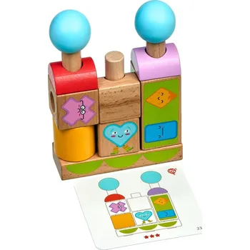 Puzzle Lucy & Leo 218 Tvary a emoce - dřevěné puzzle se šablonami