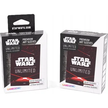 Příslušenství k deskovým hrám Gamegenic: Star Wars Unlimited - Prémiové obaly na karty - Červená zadní strana