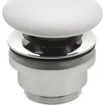 Sapho Umyvadlová výpust 5/4“; click-clack; keramická zátka; 5-63mm; bílá